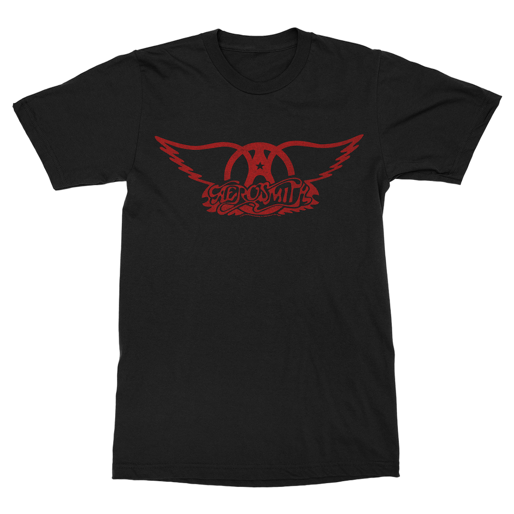 aerosmith-red-wings-t-shirt-schwarz-mit-rotem-logo image 1