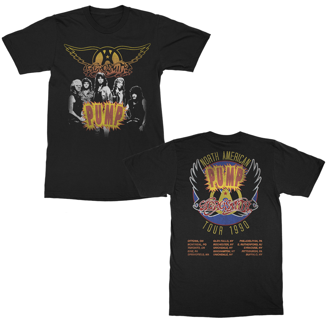 aerosmith-pump-north-american-tour-t-shirt-schwarz-unisex image 1