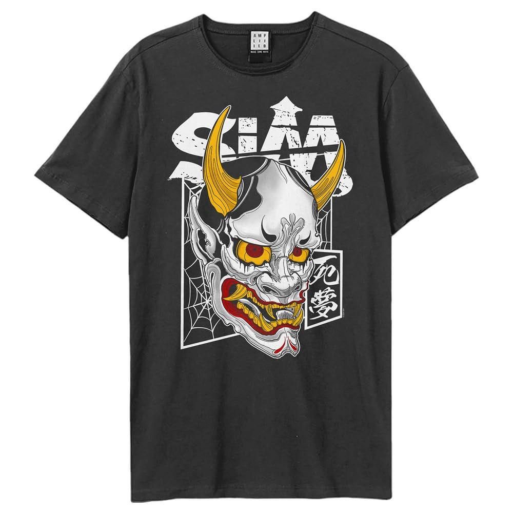 amplified-samuria-mask-t-shirt-unisex-vintage-japan-grafik image 1