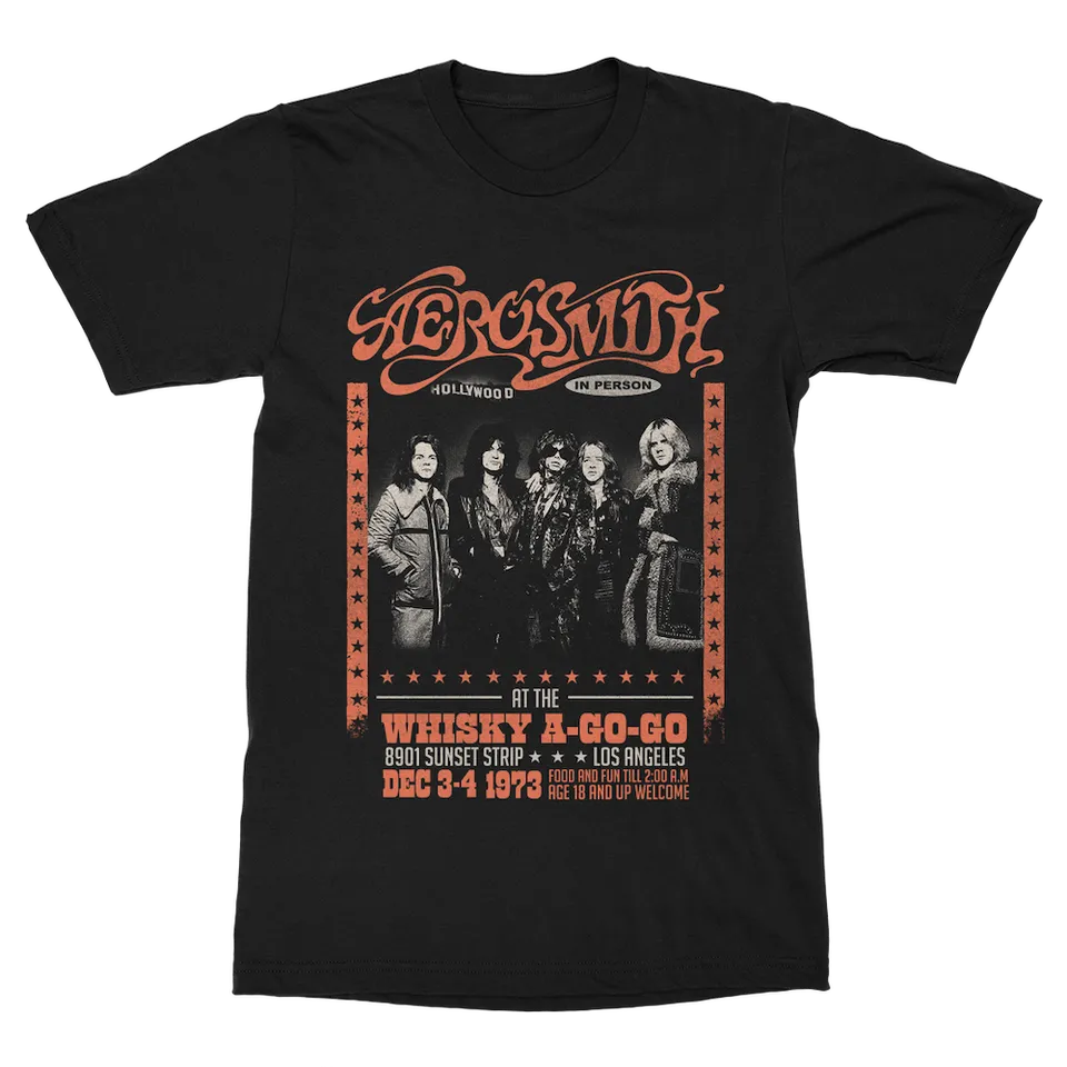 aerosmith-whisky-a-go-go-t-shirt-schwarz-unisex image 1