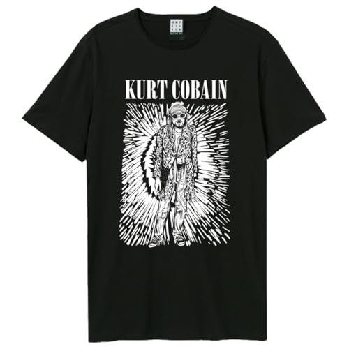 amplified-kurt-cobain-etched-out-kurt-t-shirt-grau-xl-retro image 5