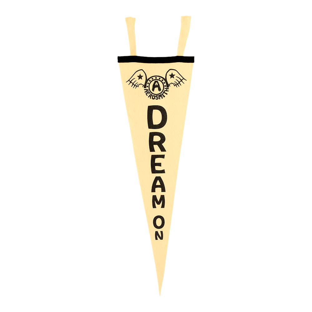 aerosmith-x-oxford-pennant-dream-on-wimpel-creme-23x69cm image 1