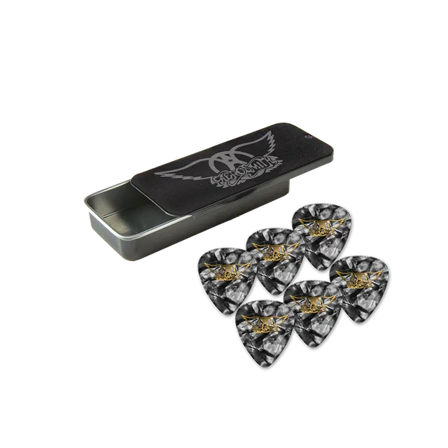aerosmith-guitar-pick-plektren-set-6-tlg-mit-dose-wei image 1