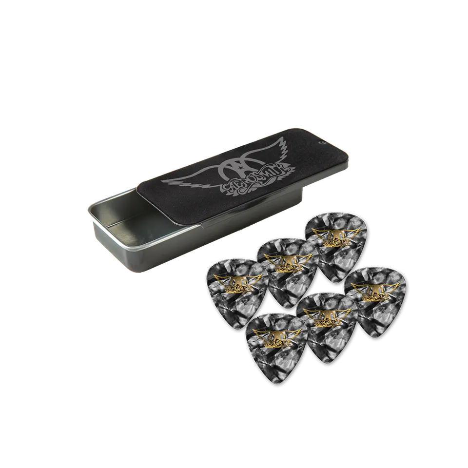 aerosmith-guitar-pick-plektren-set-6-tlg-mit-dose-wei image 1