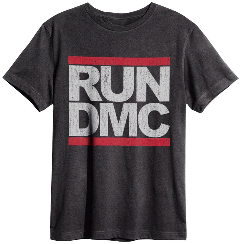 amplified-run-dmc-logo-t-shirt-s-grau-charcoal image 4