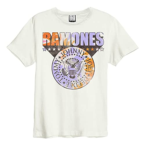 amplified-ramones-tie-dye-shield-t-shirt-natural-l image 2