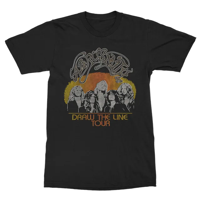 aerosmith-draw-the-line-t-shirt-schwarz-baumwolle-in-concert image 1