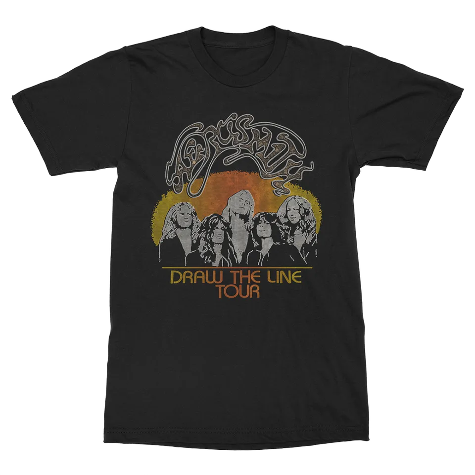 aerosmith-draw-the-line-t-shirt-schwarz-baumwolle-in-concert image 1