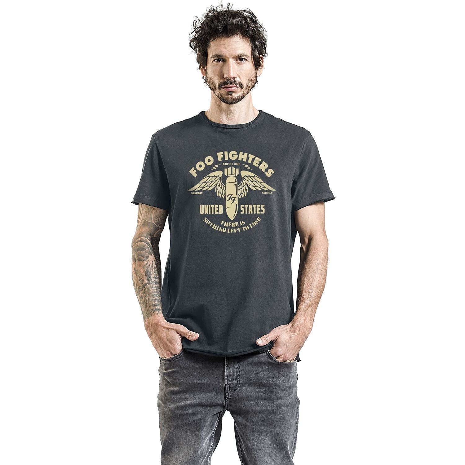 amplified-one-by-one-t-shirt-unisex-anthrazit-baumwolle image 2