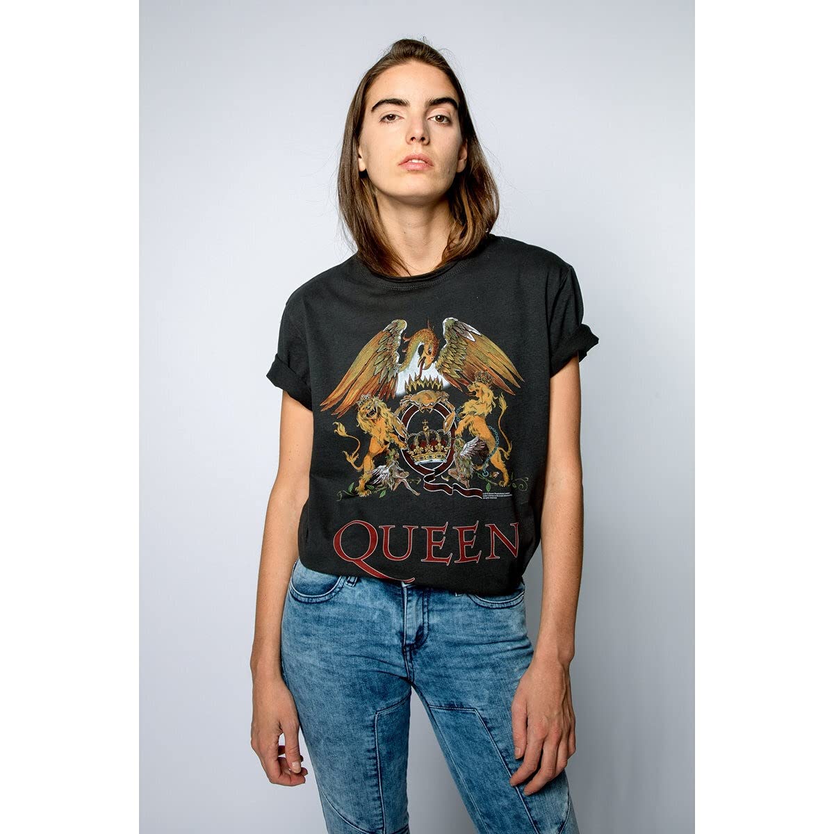 amplified-queen-royal-crest-t-shirt-gr-e-l-charcoal image 3