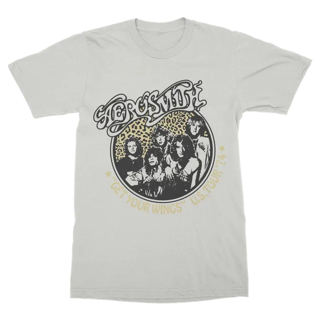 aerosmith-wings-tour-74-t-shirt-grau-unisex image 1
