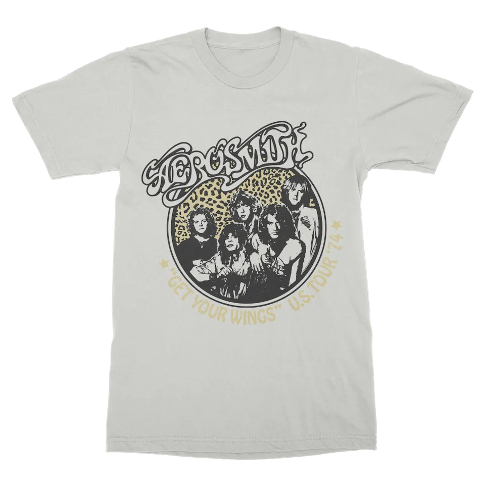 aerosmith-wings-tour-74-t-shirt-grau-unisex image 1