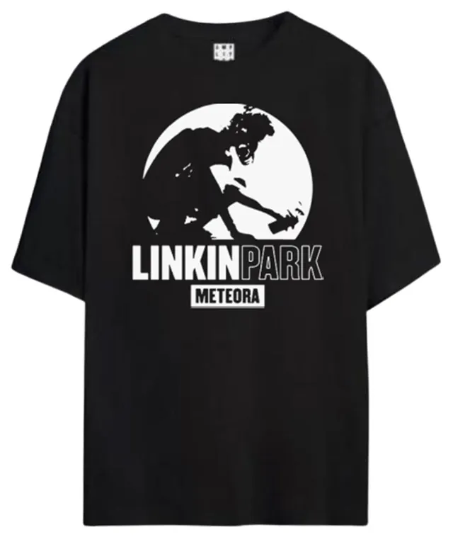 linkin-park-tour-shirt-t-shirt-oversized-holzkohle-baumwolle image 1