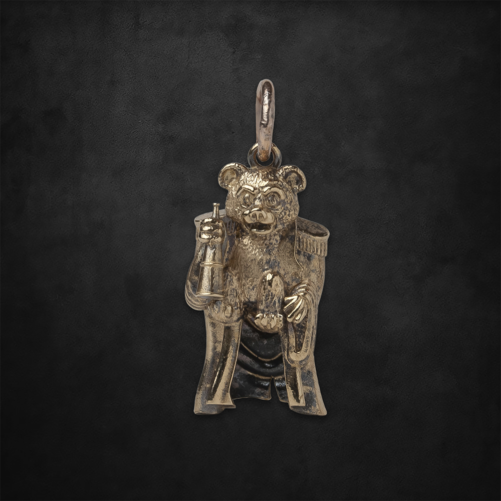 aerosmith-x-distefano-teddy-bear-charm-bronze-klein image 1