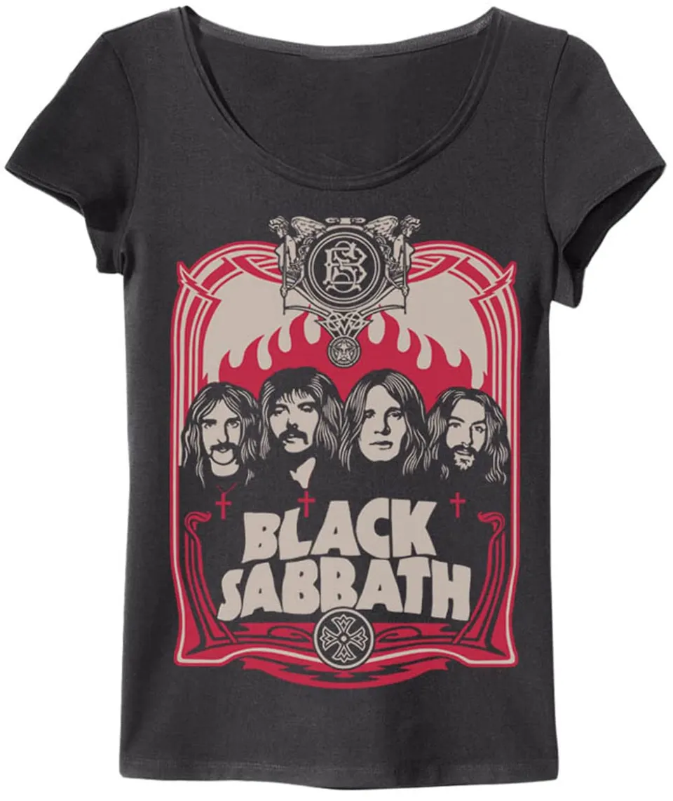 amplified-black-sabbath-t-shirt-damen-schwarz image 1