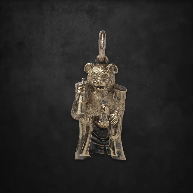 aerosmith-x-distefano-teddy-bear-charm-bronze-klein image 1