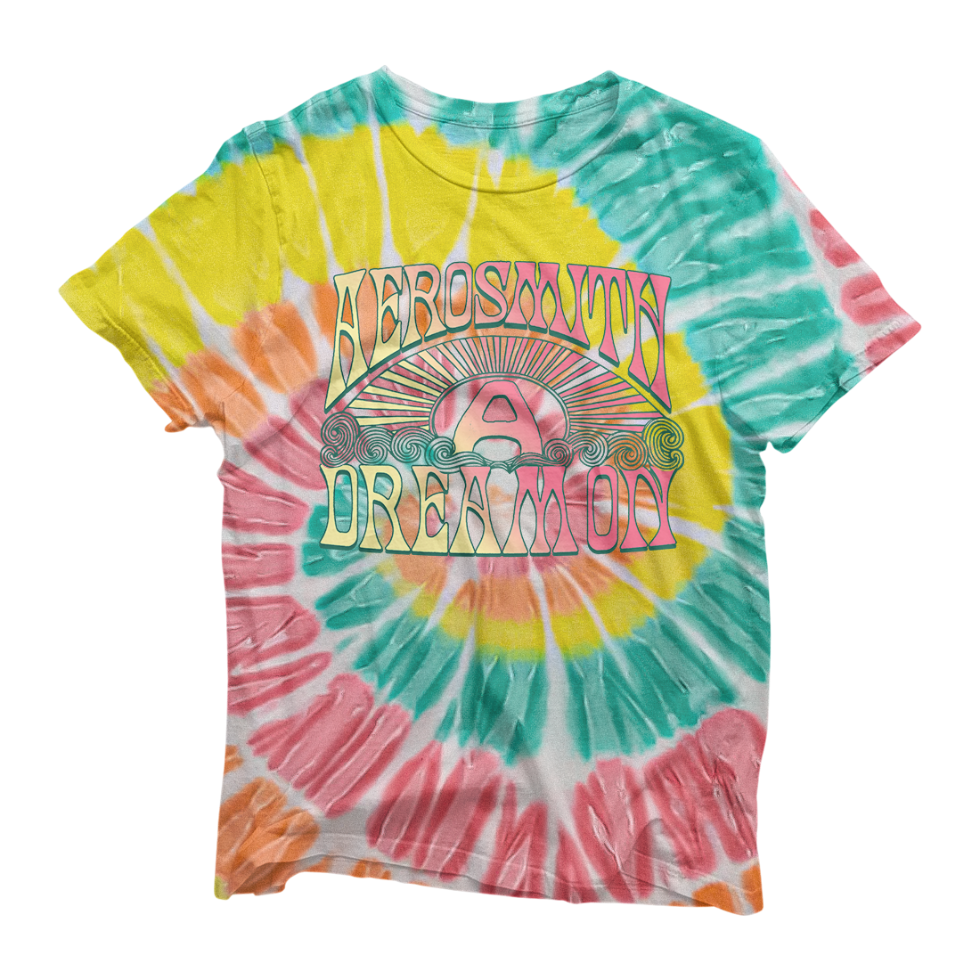 aerosmith-dream-on-tie-dye-t-shirt-bunt-baumwolle image 1