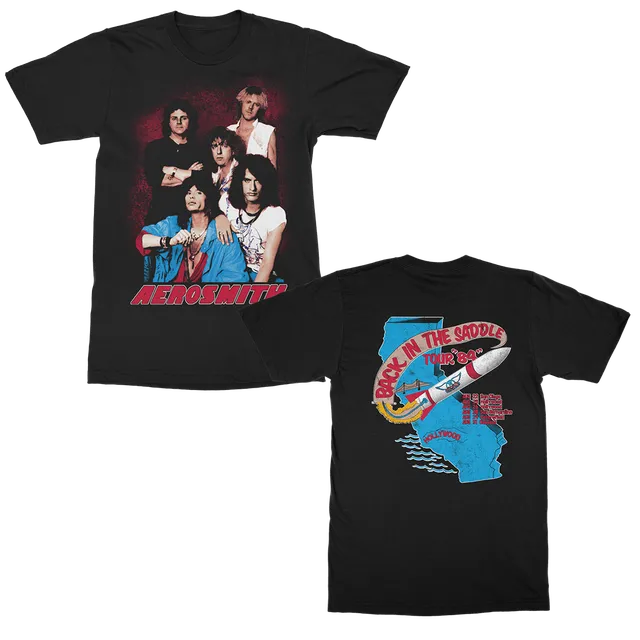 aerosmith-back-in-the-saddle-tour-t-shirt-schwarz-unisex image 1