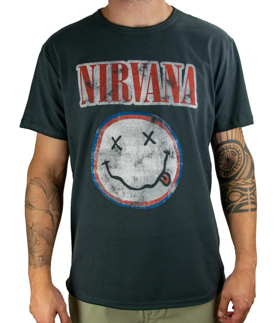 amplified-nirvana-colour-smiley-t-shirt-groesse-m image 1