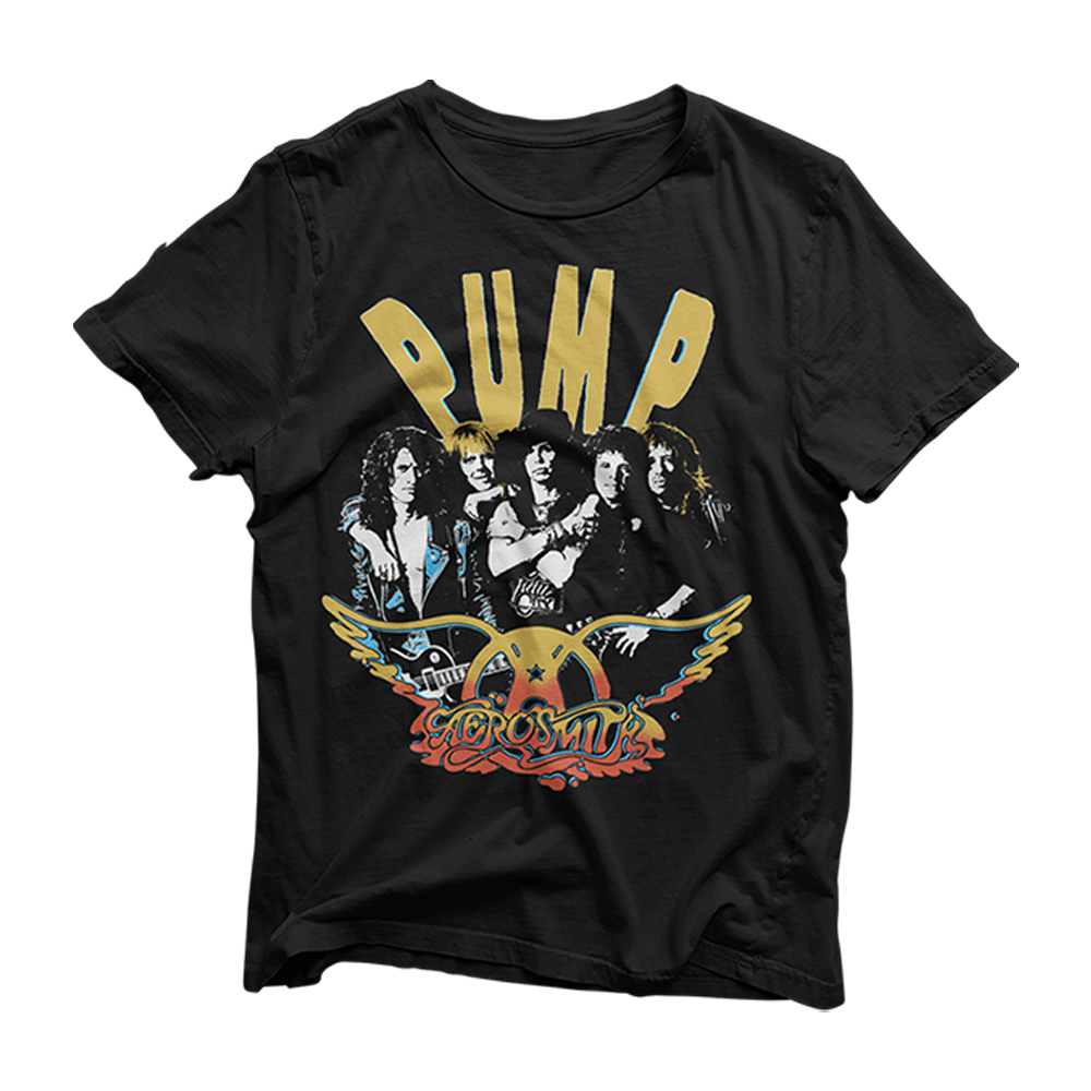aerosmith-pump-tracklist-t-shirt-schwarz image 1