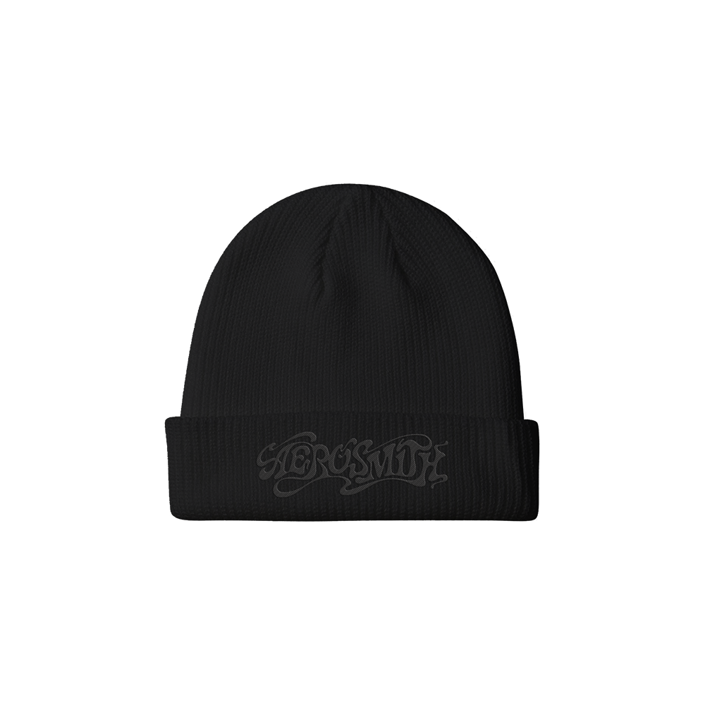 aerosmith-beanie-m-tze-schwarz-mit-logo-stick image 1