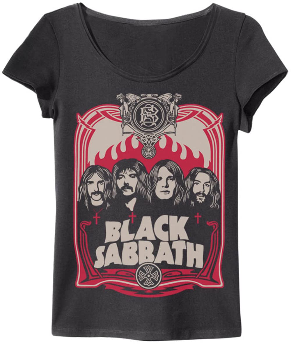 amplified-black-sabbath-t-shirt-damen-schwarz image 1