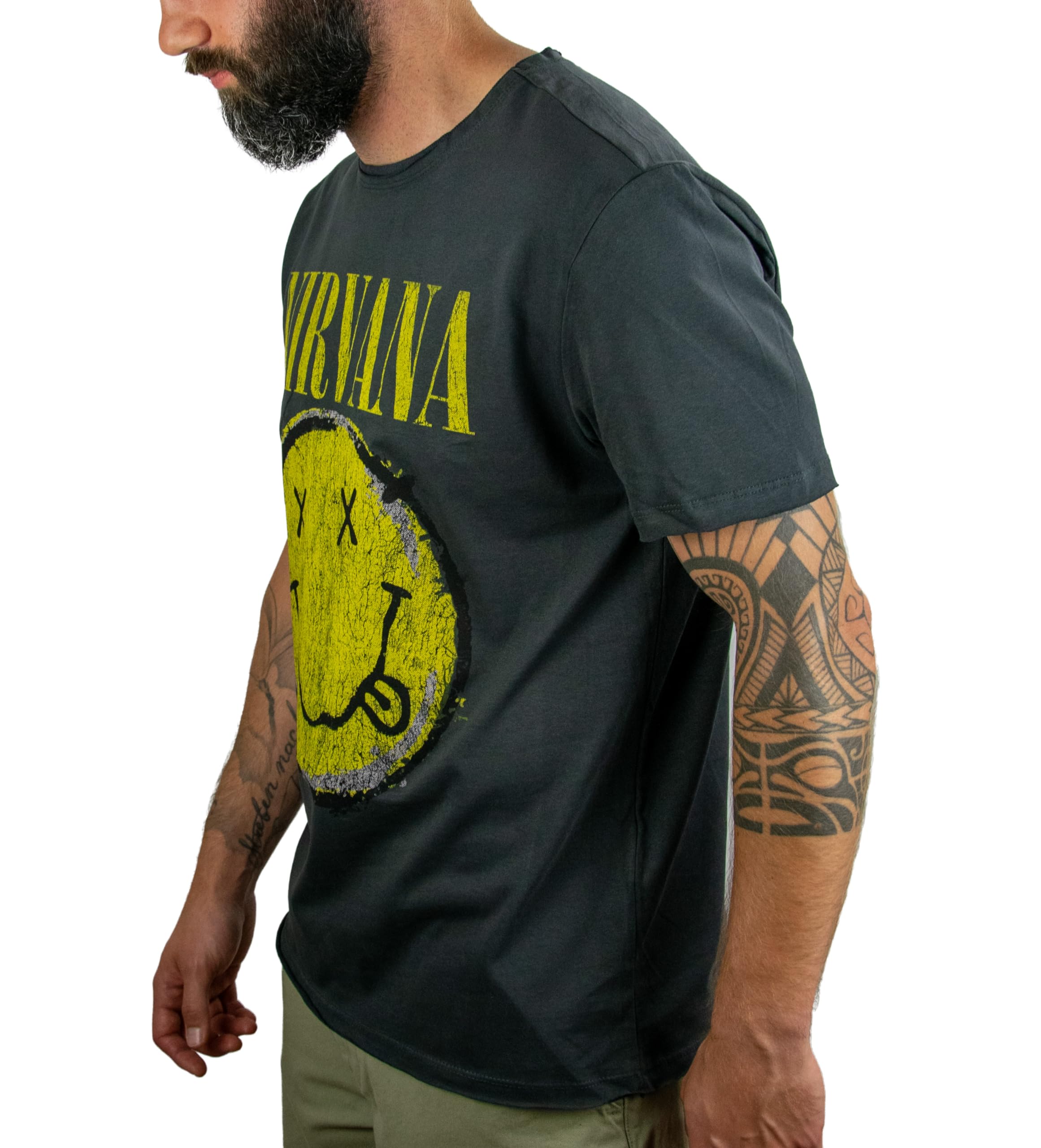 amplified-nirvana-worn-out-logo-t-shirt-xl-smiley image 4