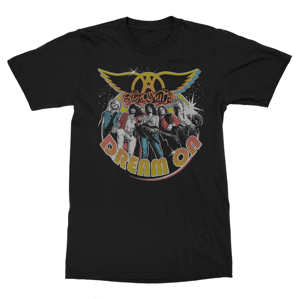 aerosmith-dream-on-t-shirt-schwarz-unisex-vintage-foto image 1