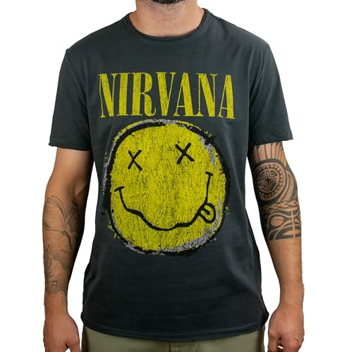 amplified-nirvana-worn-out-logo-t-shirt-xl-smiley image 8