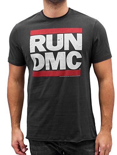 amplified-run-dmc-logo-t-shirt-s-grau-charcoal image 5