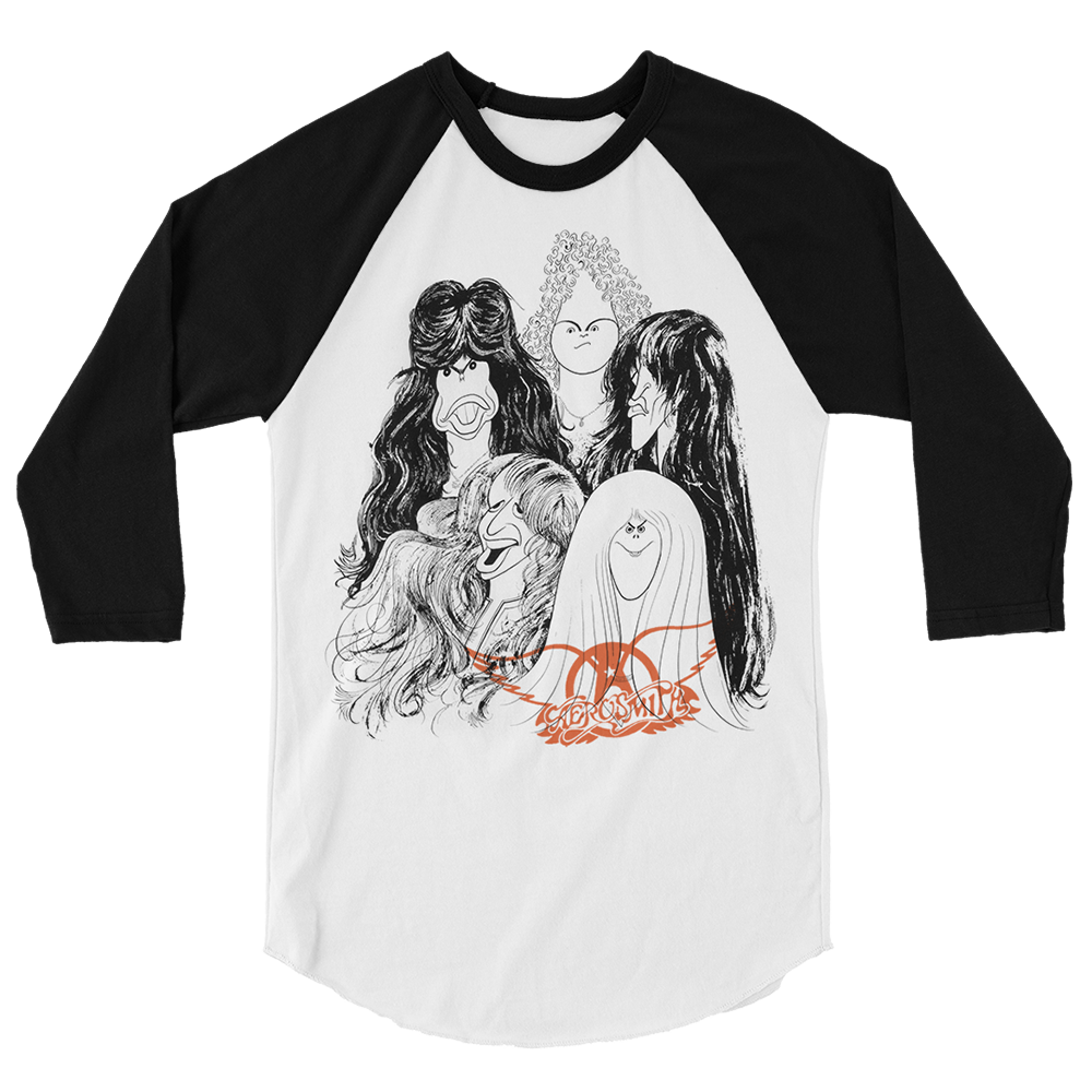 aerosmith-draw-the-line-raglan-shirt-schwarz-wei-album image 1