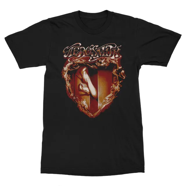 aerosmith-heart-on-fire-t-shirt-schwarz-unisex image 1