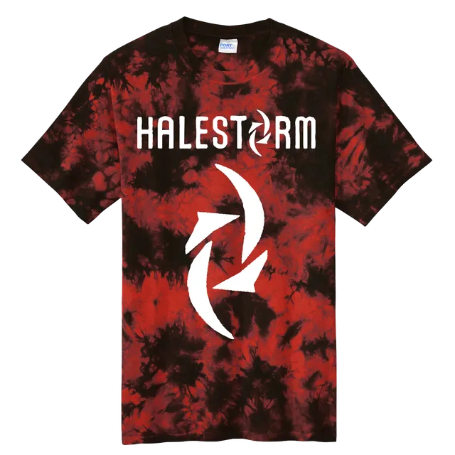 halestorm-dyed-logo-t-shirt-crystal-rot-baumwolle image 1