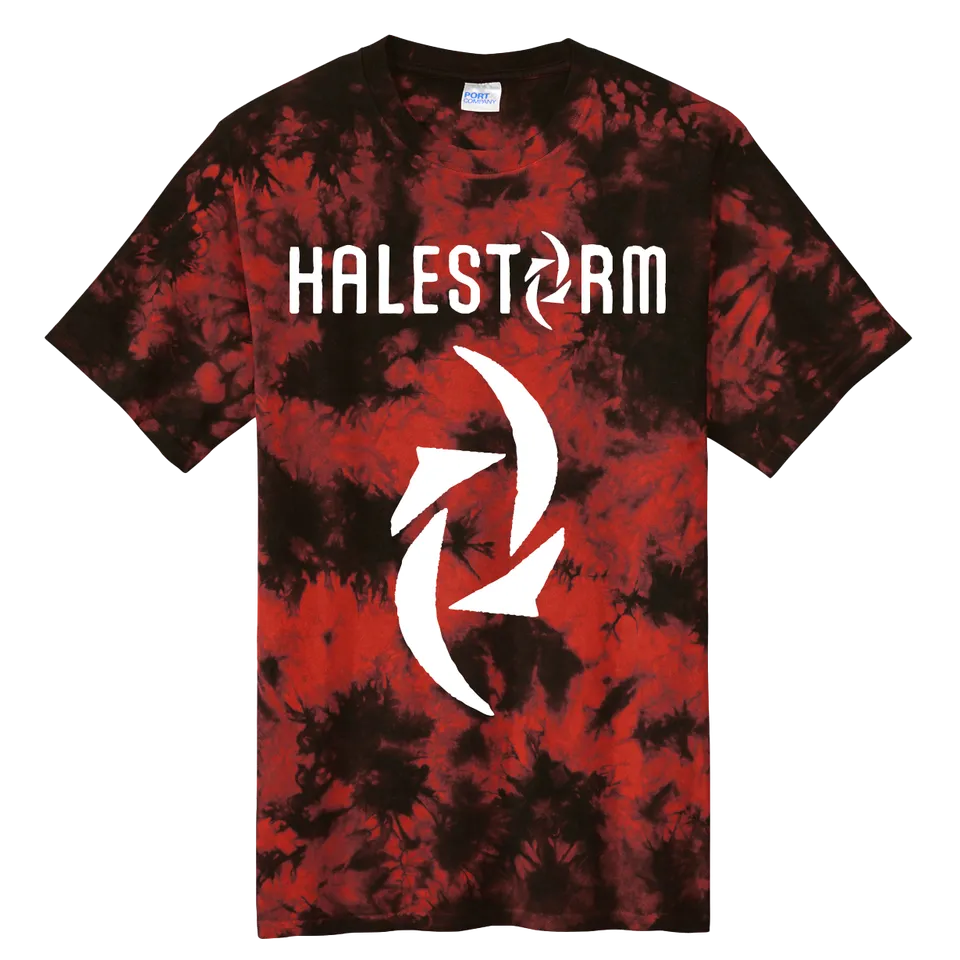 halestorm-dyed-logo-t-shirt-crystal-rot-baumwolle image 1