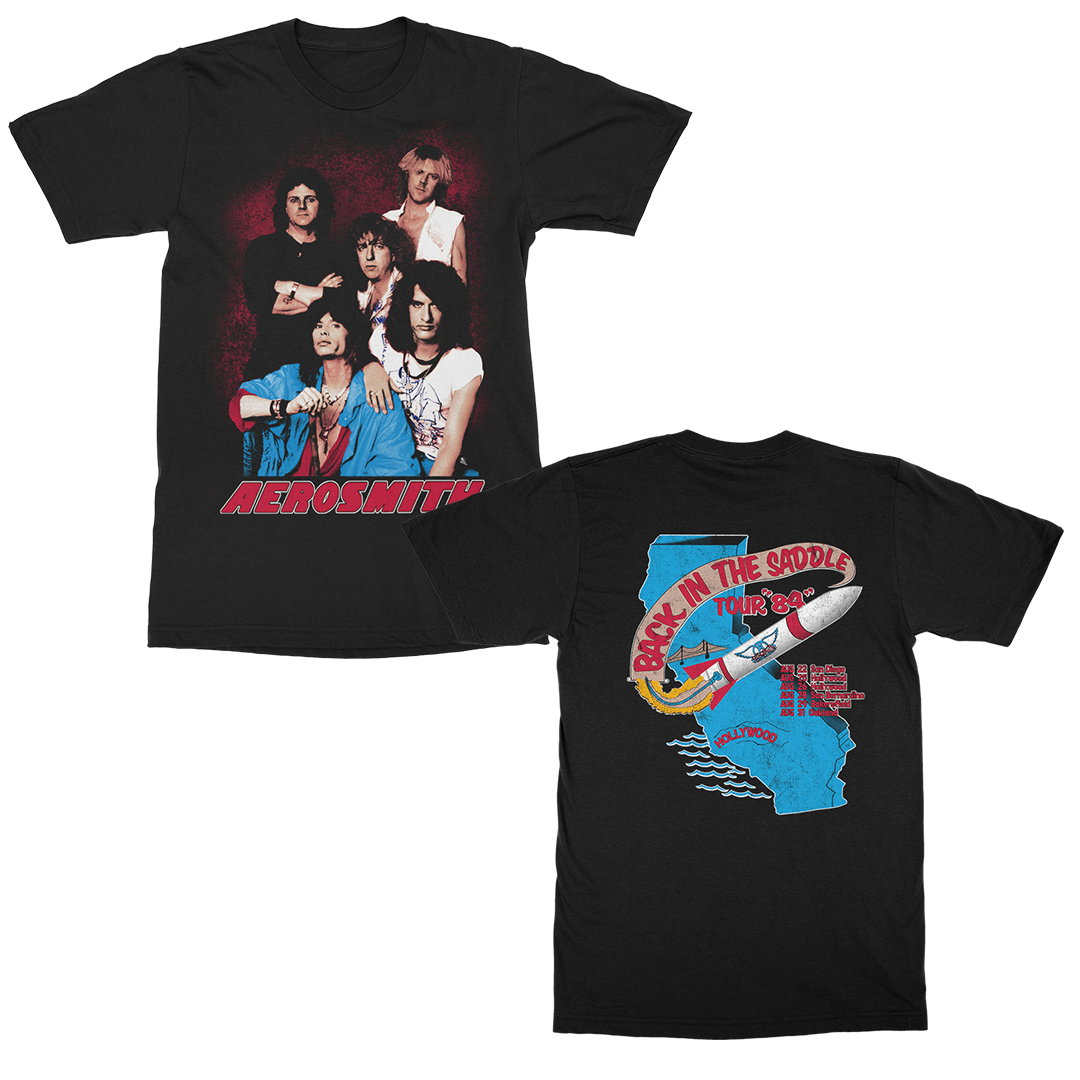 aerosmith-back-in-the-saddle-tour-t-shirt-schwarz-unisex image 1