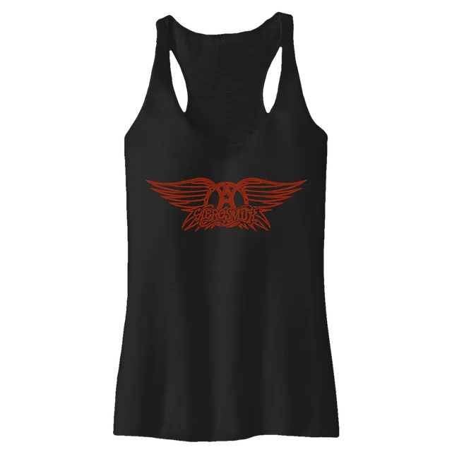 aerosmith-ladies-tank-top-damen-schwarz-mit-rotem-logo image 1