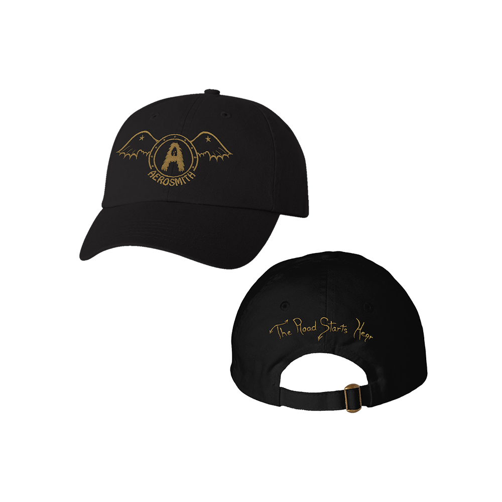 aerosmith-the-road-starts-hear-cap-schwarz-verstellbar-bestickt image 1