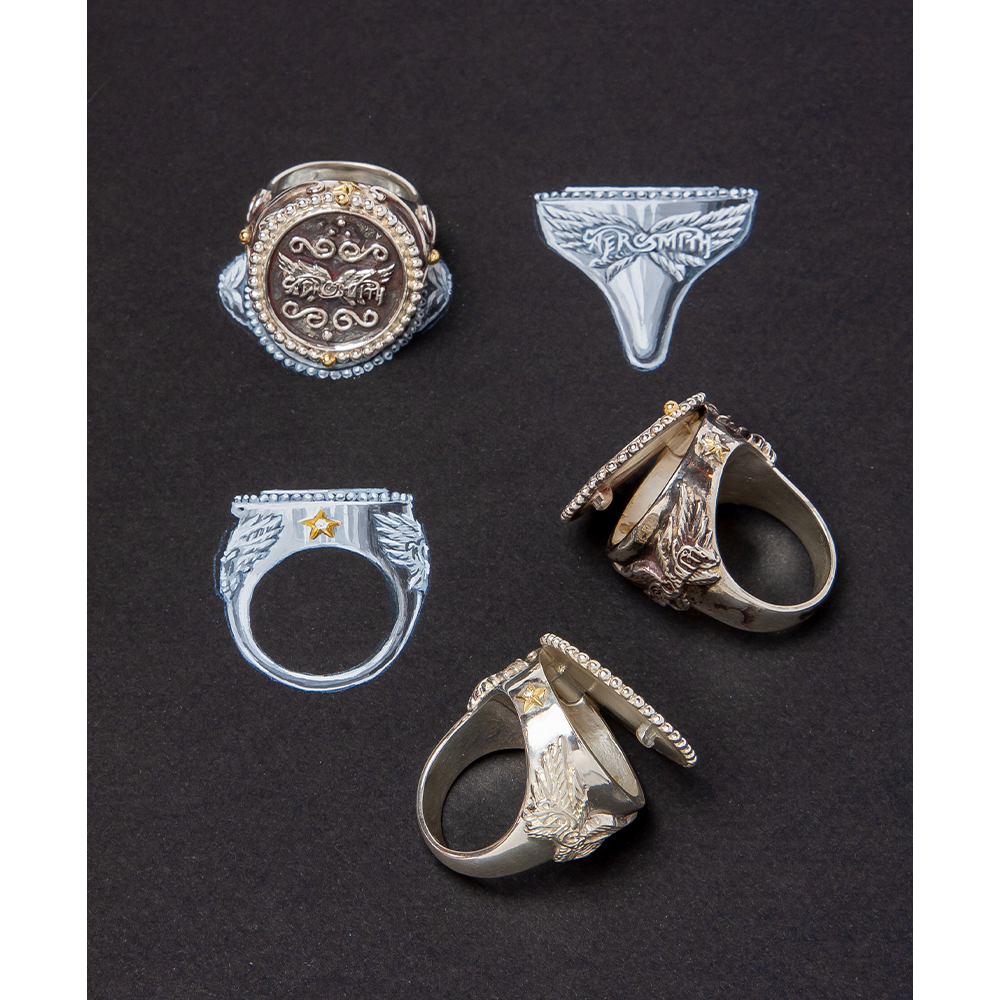 aerosmith-x-distefano-get-your-wings-ring-silberring image 8
