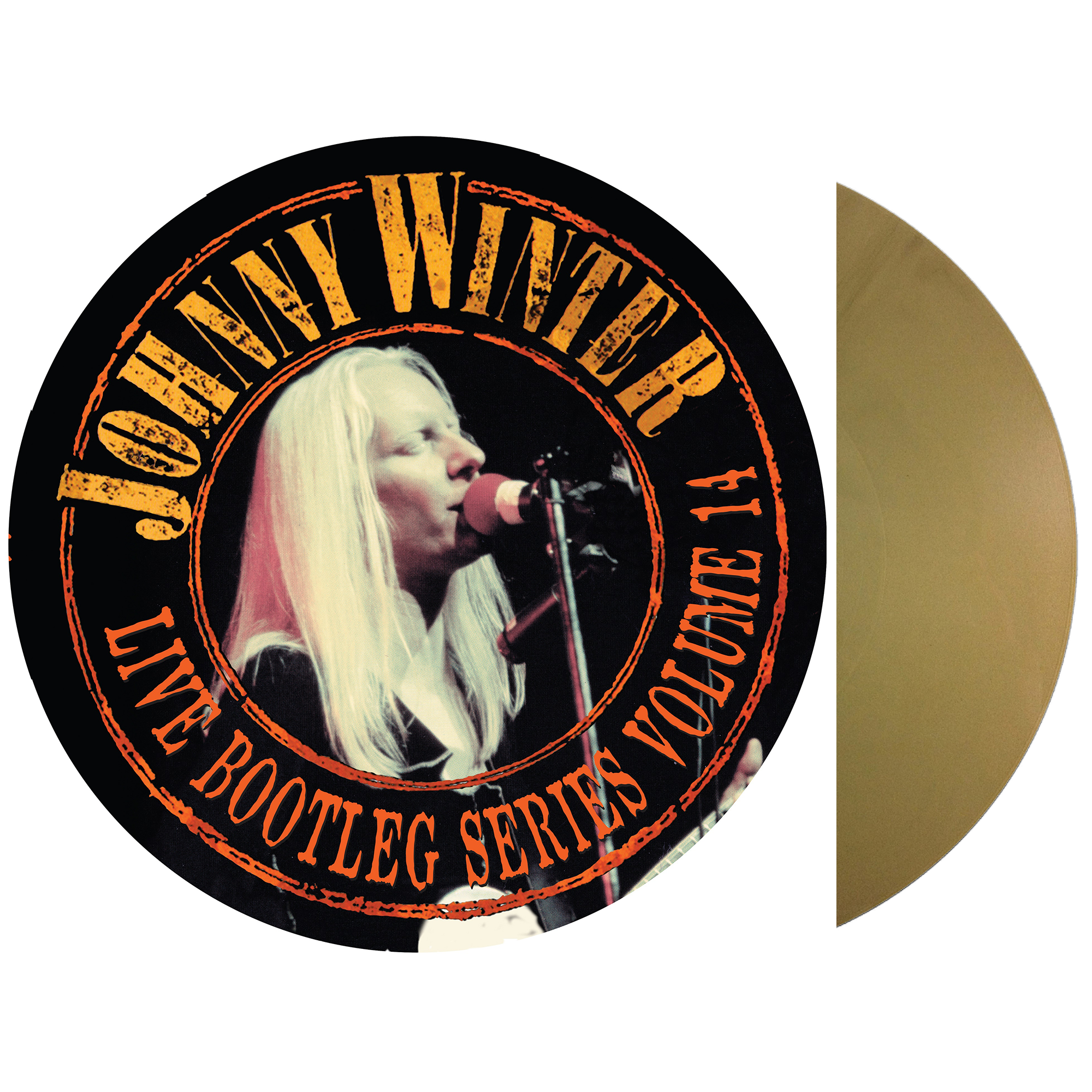johnny-winter-live-bootleg-series-14-schallplatte-gold-vinyl-die-cut image 1