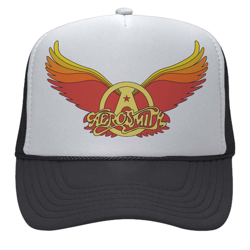 aerosmith-wings-logo-trucker-cap-wei-schwarz image 1