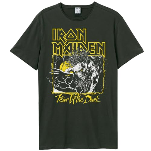 amplified-iron-maiden-yellow-band-t-shirt-xl-charcoal-baumwolle image 4