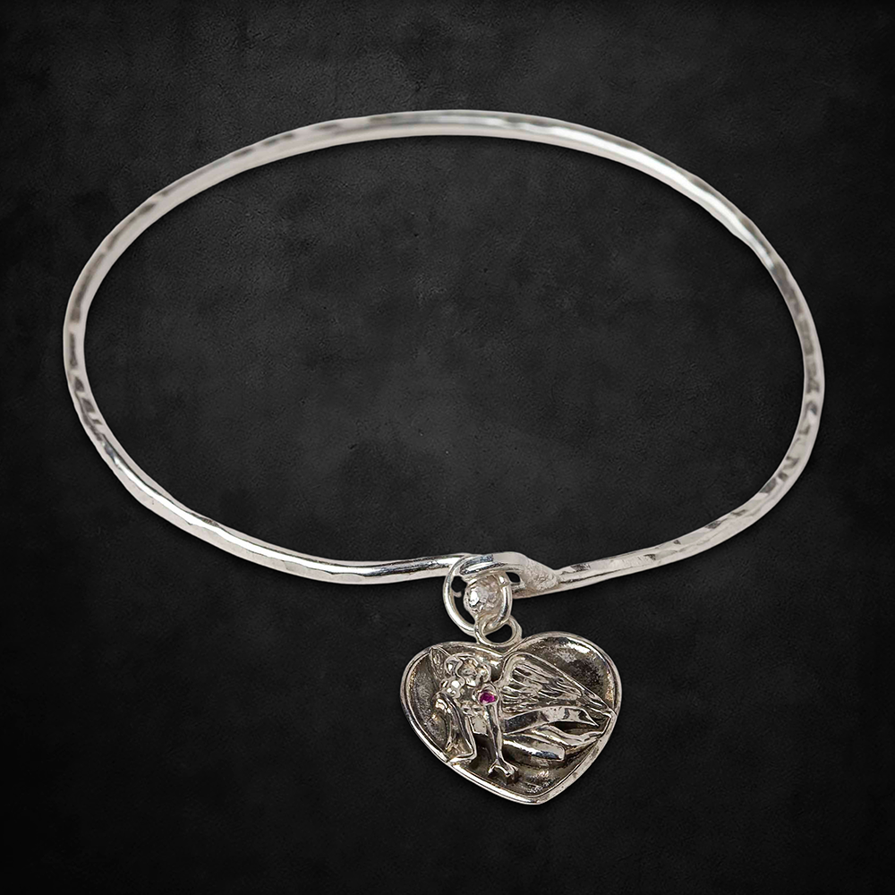 aerosmith-x-distefano-angel-heart-bangle-silber-herz image 1